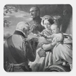 Das erste vom Mai 1851, graviert durch Werner Quadratischer Aufkleber
