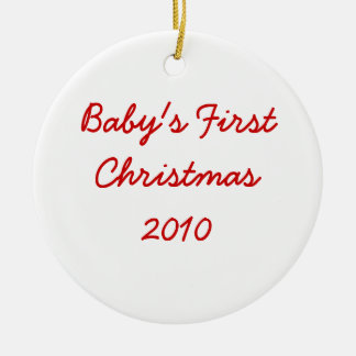 Das erste Weihnachten 2010 des Babys Keramikornament
