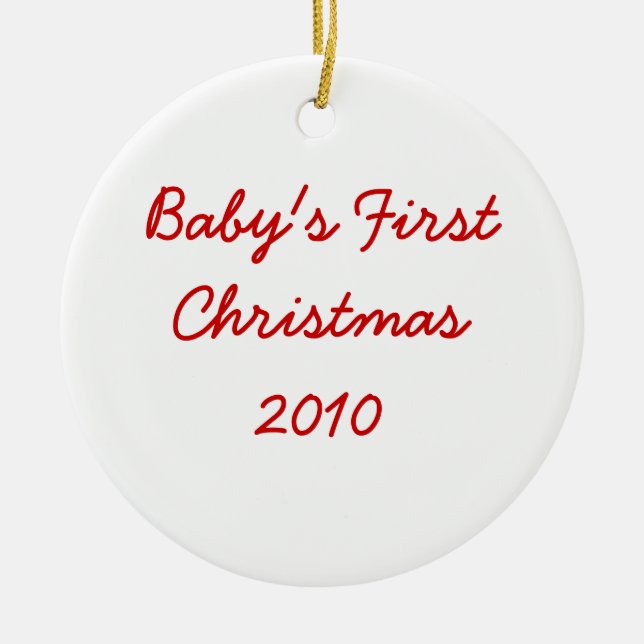 Das erste Weihnachten 2010 des Babys Keramikornament (Vorne)