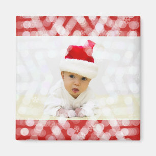 Das erste Weihnachten des Babys mit Foto Magnet