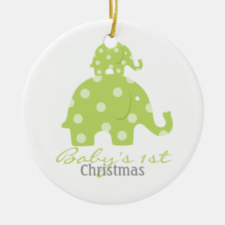 Das erste Weihnachten des neutralen Babys des Keramik Ornament