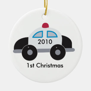 Das erste Weihnachten POLIZIST-POLIZEI Babys Keramikornament