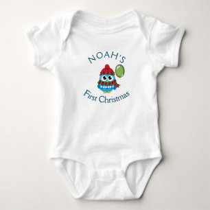 Das erste Weihnachtsbaby des Babys mit individuell Baby Strampler
