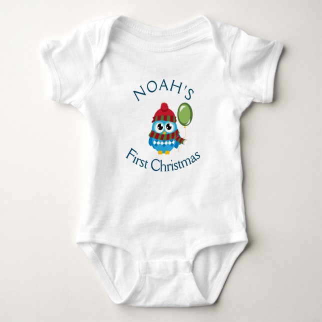 Das erste Weihnachtsbaby des Babys mit individuell Baby Strampler (Vorderseite)