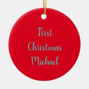 Das erste Weihnachtsbaby - Ihr eigenes Foto Keramik Ornament