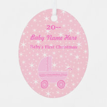 Das erste Weihnachtsdesign des Babys in Rosa und W