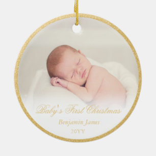 Das erste Weihnachtsfest des Babys Keramik Ornament