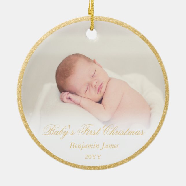 Das erste Weihnachtsfest des Babys Keramik Ornament (Hinten)
