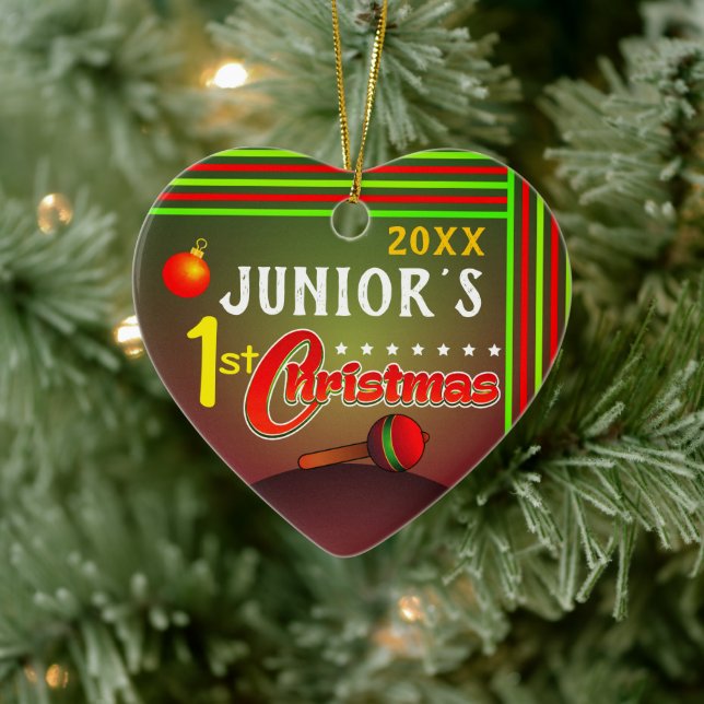 Das erste Weihnachtsfest des Babys Keramik Ornament (Baum)