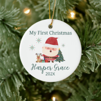 Das erste Weihnachtsfest des Babys Personalisiert Keramik Ornament