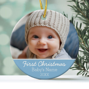 Das erste Weihnachtsfest des Babys - Single auf de Ornament Aus Metall