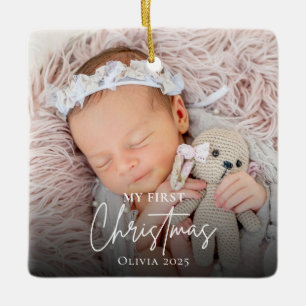 Das erste Weihnachtsfest des modernen Babys Foto K Keramikornament