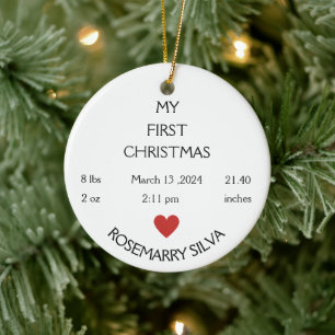 Das erste Weihnachtsgeschenk des Babys, Baby 1. Ch Keramik Ornament