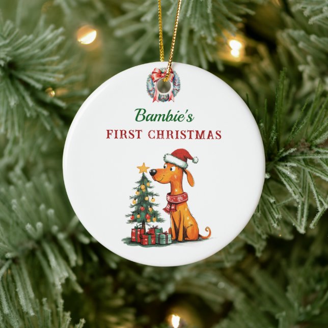 Das erste Weihnachtsgeschenk des Babys Keramik Ornament (Baum)