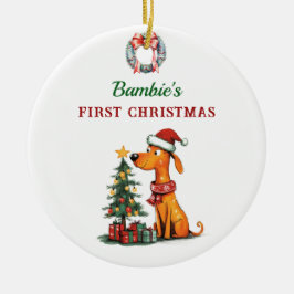 Das erste Weihnachtsgeschenk des Babys Keramik Ornament