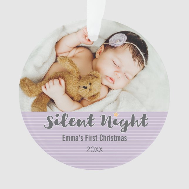 Das erste Weihnachtsgeschenk des Babys Ornament (Vorderseite)