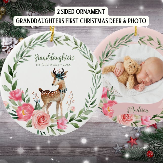 Das erste Weihnachtsjubiläum von Großeltern Baby Keramik Ornament (Von Creator hochgeladen)