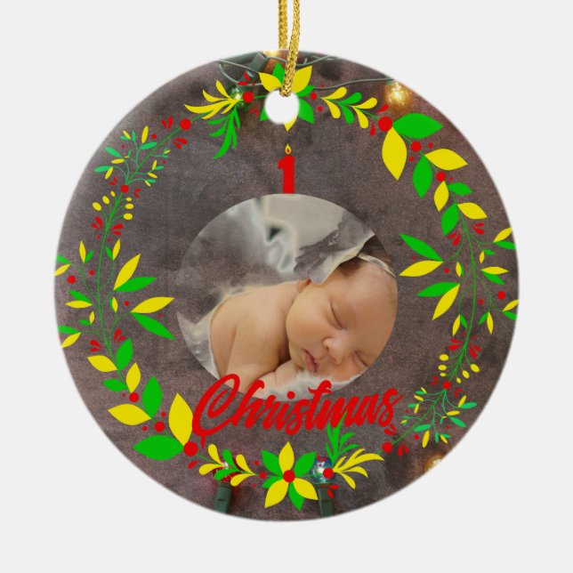 Das erste Weihnachtsschmuck des Babys (Vorne)