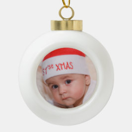 Das erste Weihnachtsschmuck des Babys Keramik Kugel-Ornament