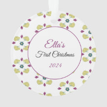 Das erste Weihnachtsschmuck des Babys