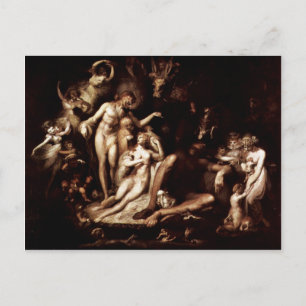 Das Erwachen der Märchenkönigin Titania durch Füss Postkarte