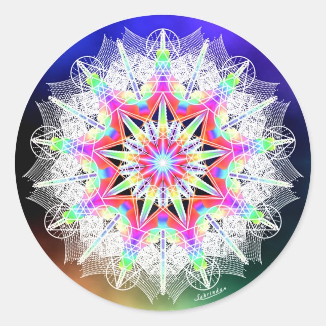 Das Erwachen Runder Aufkleber (Vorderseite)