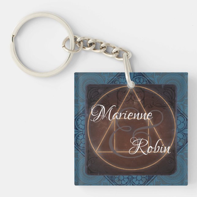 Das esoterische mystische Monogramm des Alchemiste Schlüsselanhänger (Vorderseite)
