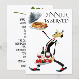 DAS ESSEN IST SERVIERT EINLADUNG