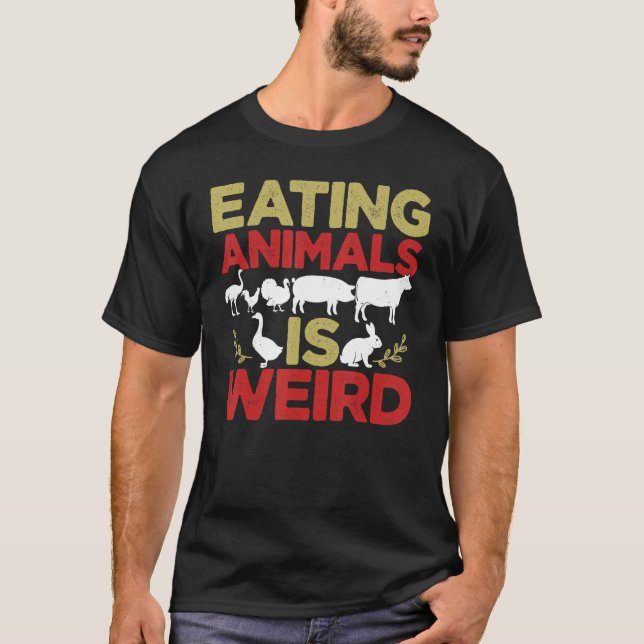 Das Essen von Tieren ist eine komische Vegane Vege T-Shirt (Vorderseite)