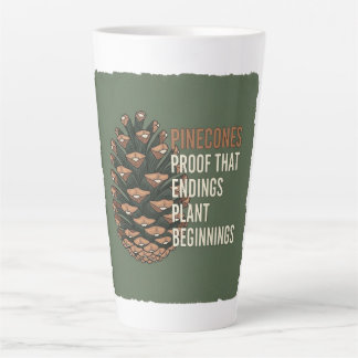 Das Evergreen-Versprechen - Kiefernkegel-Design Milchtasse