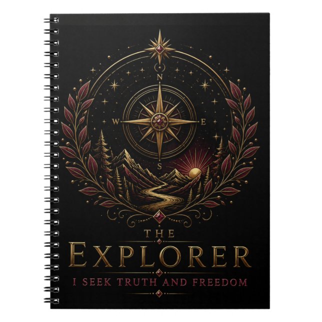 Das Explorer-Archetyp Selbstentdeckungs-Notizbuch Notizblock (Vorderseite)