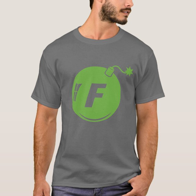 Das f-Bomben-Grün Apple T-Shirt (Vorderseite)