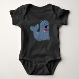 Das Fabric-Siegel im Zazzle Mascot Logo Baby Strampler