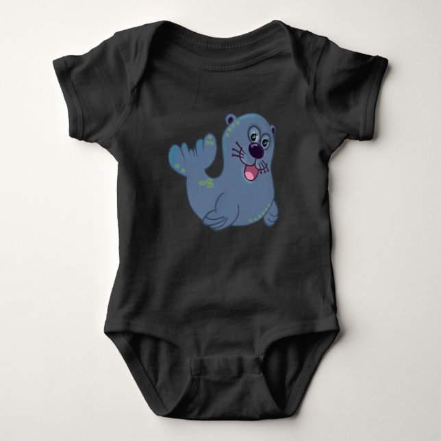 Das Fabric-Siegel im Zazzle Mascot Logo Baby Strampler (Vorderseite)