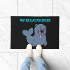 Das Fabric-Siegel im Zazzle Mascot Logo Fußmatte