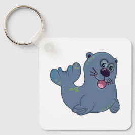 Das Fabric-Siegel im Zazzle Mascot Logo Schlüsselanhänger