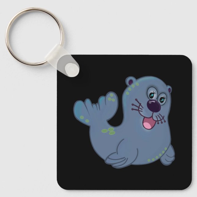 Das Fabric-Siegel im Zazzle Mascot Logo Schlüsselanhänger (Vorderseite)