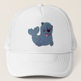 Das Fabric-Siegel im Zazzle Mascot Logo Truckerkappe