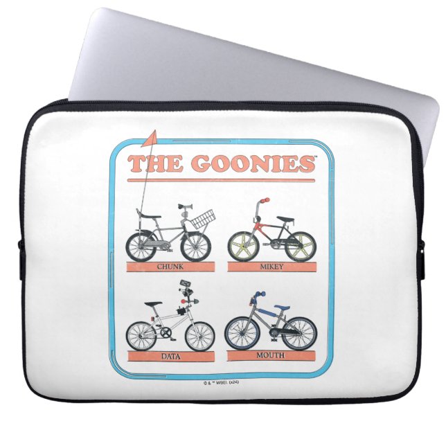 Das Fahrraddiagramm der Goonies Laptopschutzhülle (Vorderseite)