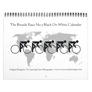 Das Fahrradrennen Nr. 3 Black On White Kalender