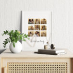 Das familiäre Multi-Foto Creme ist elegant und sti Leinwanddruck<br><div class="desc">Familienskript elegante Multi-Foto Creme natürlichen Herztag,  Weihnachten,  Mütter Tag Wohngestaltung Geschenk.</div>