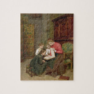 Das Familien-Album, 1869 (Öl auf Leinwand) Puzzle