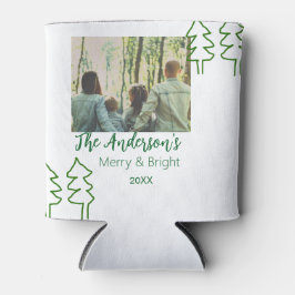 Das familiengrüne Weihnachtsbaum Foto modern Dosenkühler