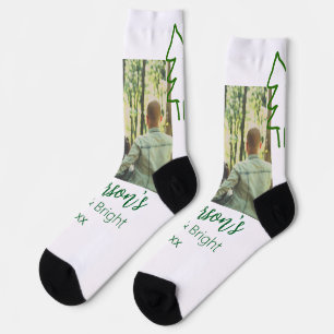 Das familiengrüne Weihnachtsbaum Foto modern Socken