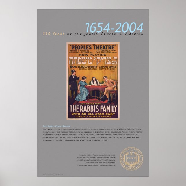 Das Familientheaterposter des Rabbiners Poster (Vorne)