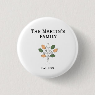 das Familientreffen Jahr Name Baum Gemeinschaft  Button