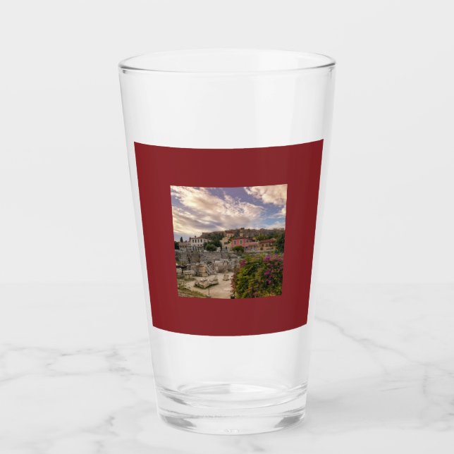 Das farbenfrohe Athen Glas (Vorderseite)