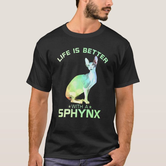 Das farbenfrohe Leben ist besser mit einem sphynxe T-Shirt (Vorderseite)