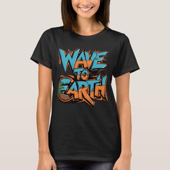 Das farbenfrohe Logo von Wave to Earth T-Shirt (Vorderseite)