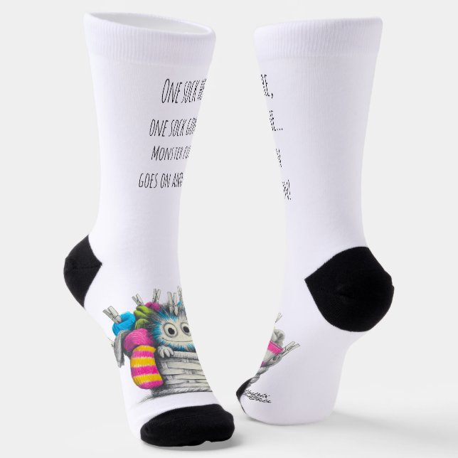 Das farbenfrohe Sockenmonster strahlt Farben Socken (Gewinkelt)